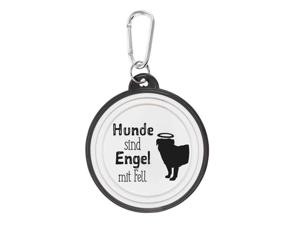 Hundenapf Hunde sind Engel Walkies by bb-Klostermann - Faltbarer Hundenapf to go