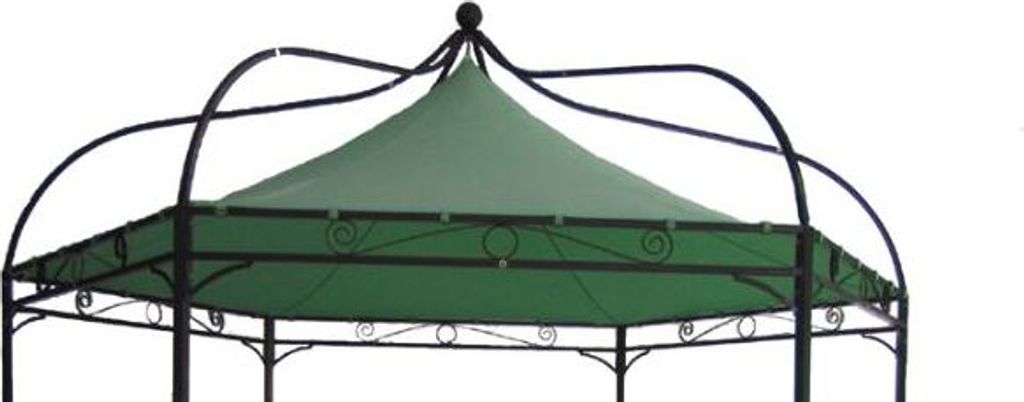 DEGAMO Ersatzdach Pavilldach Ersatzplane für Pavillon MODENA 6-eckig, Polyester PVC-beschichtet grün