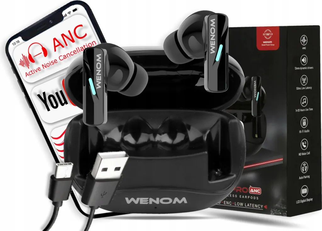 Écouteurs Sport WENOM GM5 sans fil Étanches avec Bluetooth 5.3 EDR