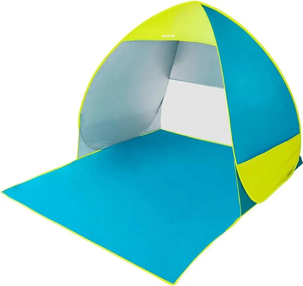 Abri de Soleil Pop-up 2 Places Aktive UV50 140x160 cm pour Plage et Jardin