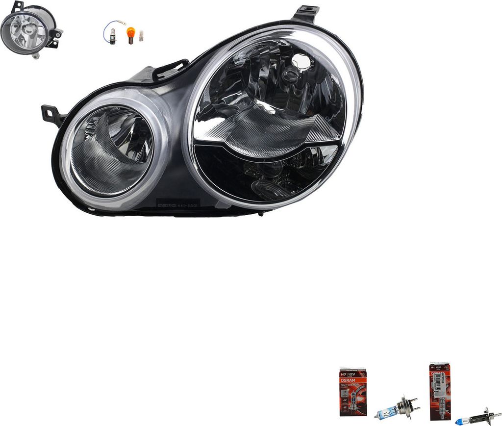 Johns, Scheinwerfer + Osram Night Breaker Laser passend für VW Polo 02 9N 10/01-04/05 L 6Q1941007AF 6Q1941007BB 6Q1941007M 6Q1941007BA 6Q1941007P ...