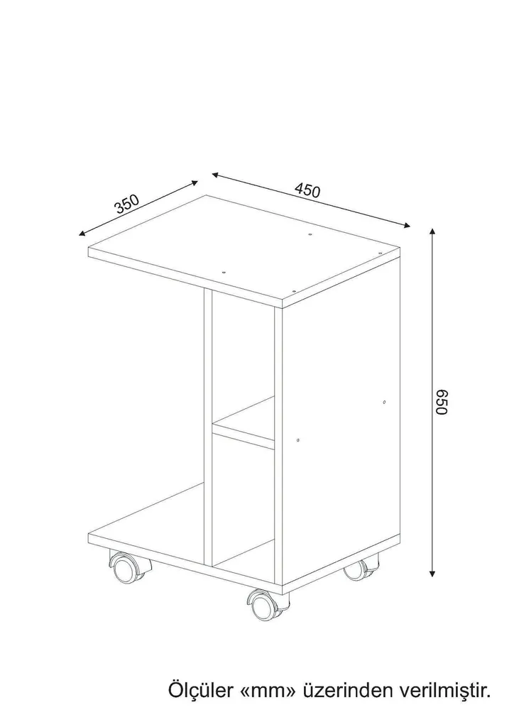 Table d'appoint blanche Skye Decor 45x65x35 cm pour salon moderne - 4