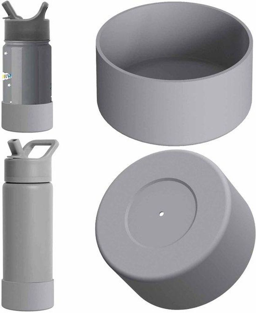 Wassersflasche Boot 18oz Grau Silikon Schutz