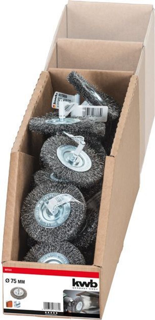 kwb 607333, Speichenrad, 7,5 cm, Metall, Stein, 25 Stück(e)