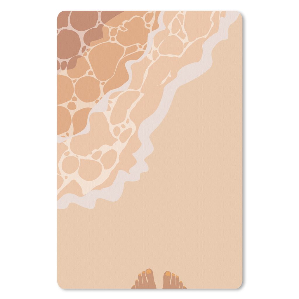 MuchoWow Mauspad Mousepad Strand - Meer - Fuß 40x60 cm - Mousepads - Maus Mat - Pad - Mausunterlage - Schreibtisch Accesoire