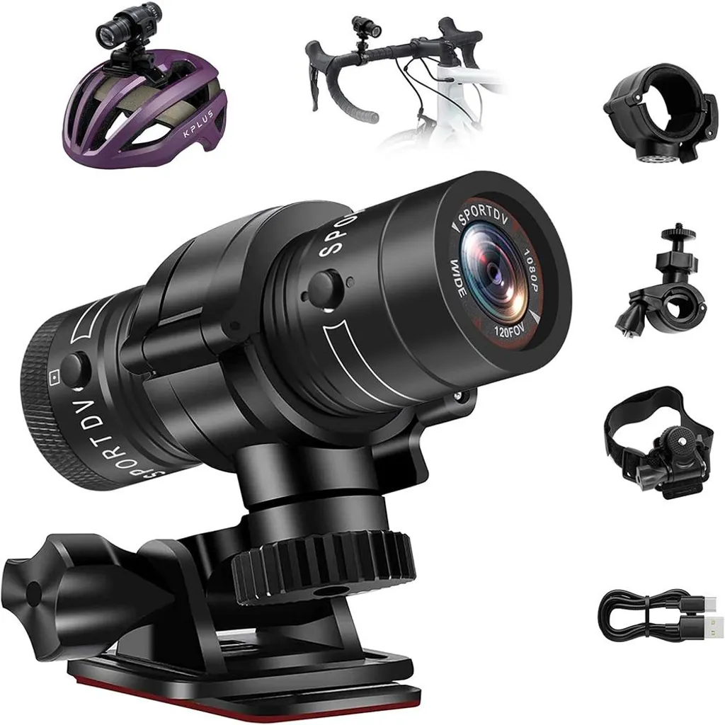Caméra Vélo 1080p Étanche - Solution Sécurité & Vidéo sur Casque