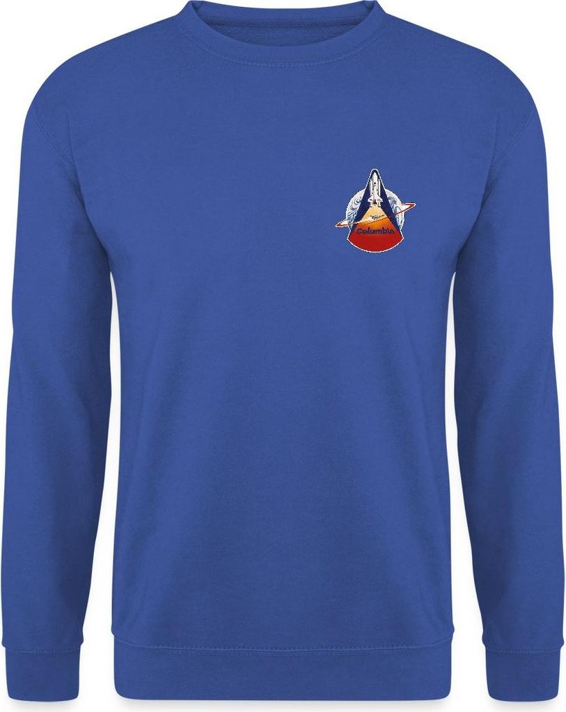 Spreadshirt NASA Space Shuttle Columbia Uni Pullover, XL, Royalblau