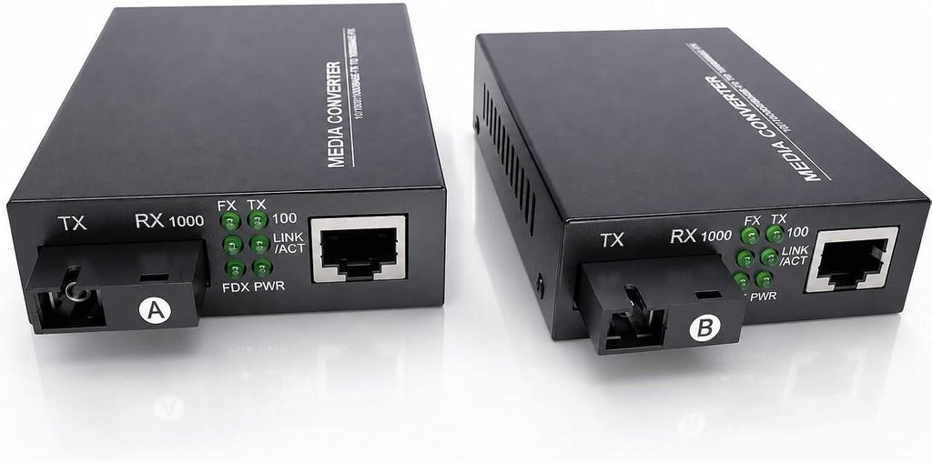 Elfcam - 2er Set Gigabit Medienkonverter 10/100/1000 Mbps Produktbild 