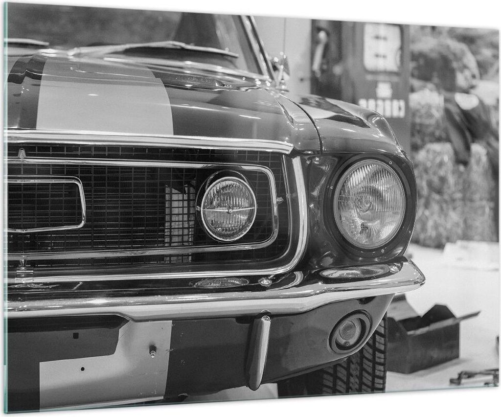 Bilder auf glas - Einteilig - Ford Mustang Mach - 100x70cm - Glasbilder - Wandbilder - Bilder - zum Aufhängen bereit - Wanddekoration aus Glas - G...