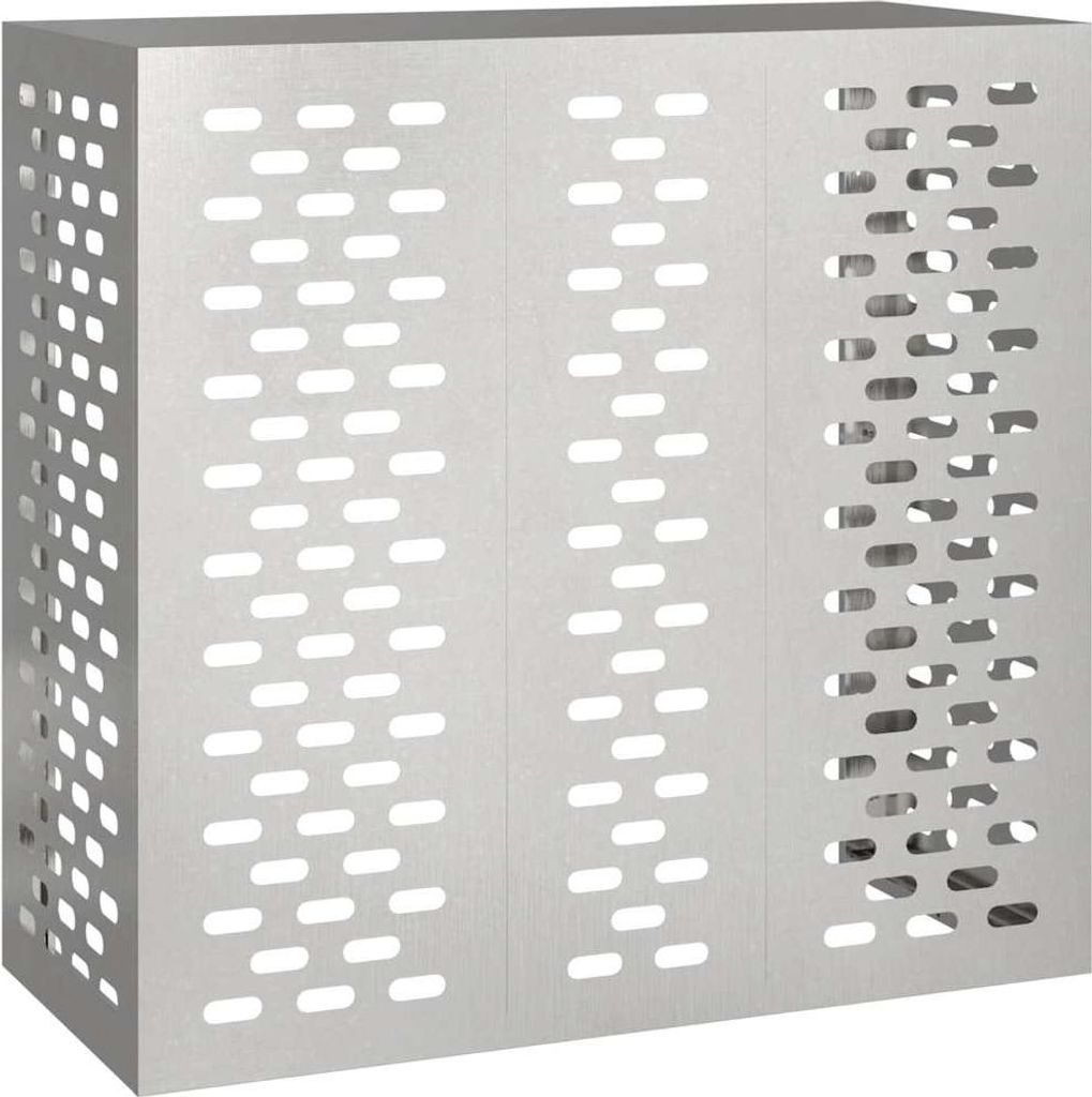 vidaXL Klimaanlagenabdeckung Silber 110 x 50 x 105 cm Edelstahl