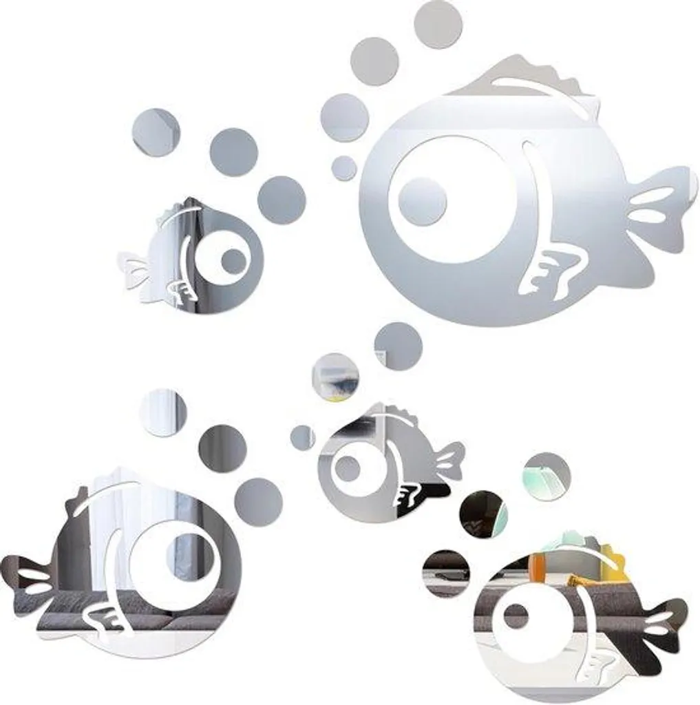 Miroirs muraux autocollants incassables en acrylique 3D, pack de 30