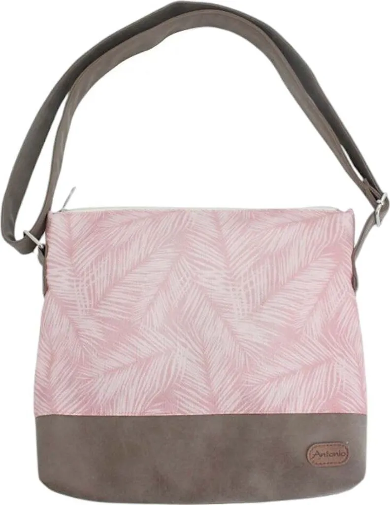 Borsa a Tracolla Rosa Fiori Tropicali 28x32 cm | Accessorio Donna