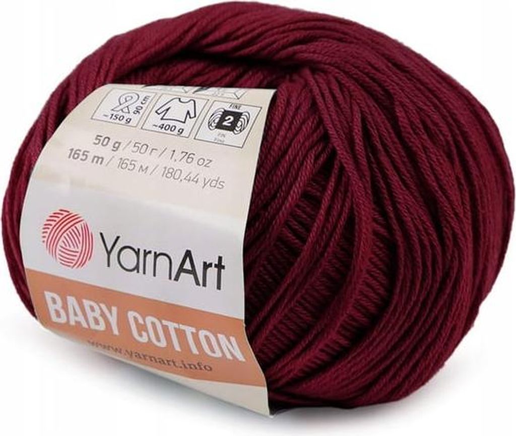 Włóczka YarnArt Baby Bawełna 428 / bordo Zdjęcie produktu 