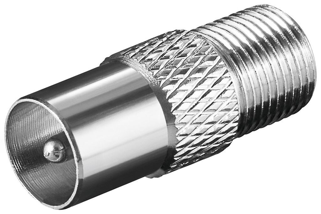 goobay F Adapter F Buchse Koax Stecker zink (Bulk) Obrázok produktu 