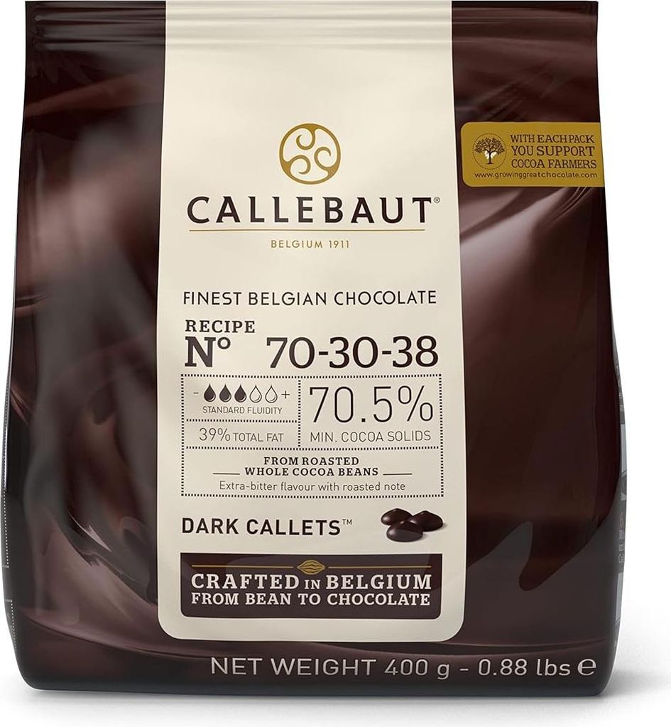 CALLEBAUT Receipe No. 70-30-38 Kuvertüre Callets,70% Kakao, (2500g)
