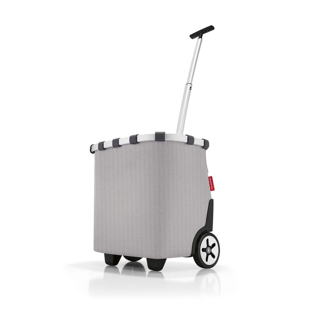 A product shot of a shopping trolley against a white background.
