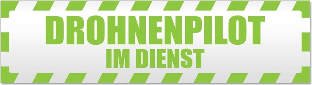 Drohnenpilot Dienst gestreift Magnetschild Schild magnetisch