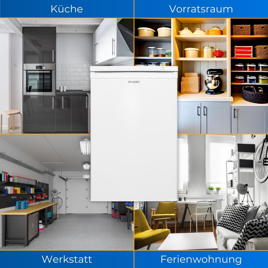 Exquisit Gefrierschrank GS80-040E weiss | Standgerät | 91 l Produktbild 5