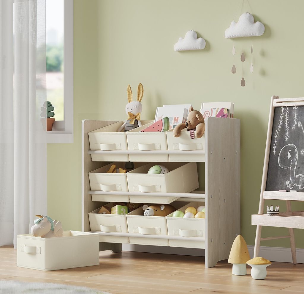 SONGMICS Kinderregal, Spielzeugregal, 9 Aufbewahrungsboxen Produktbild 1
