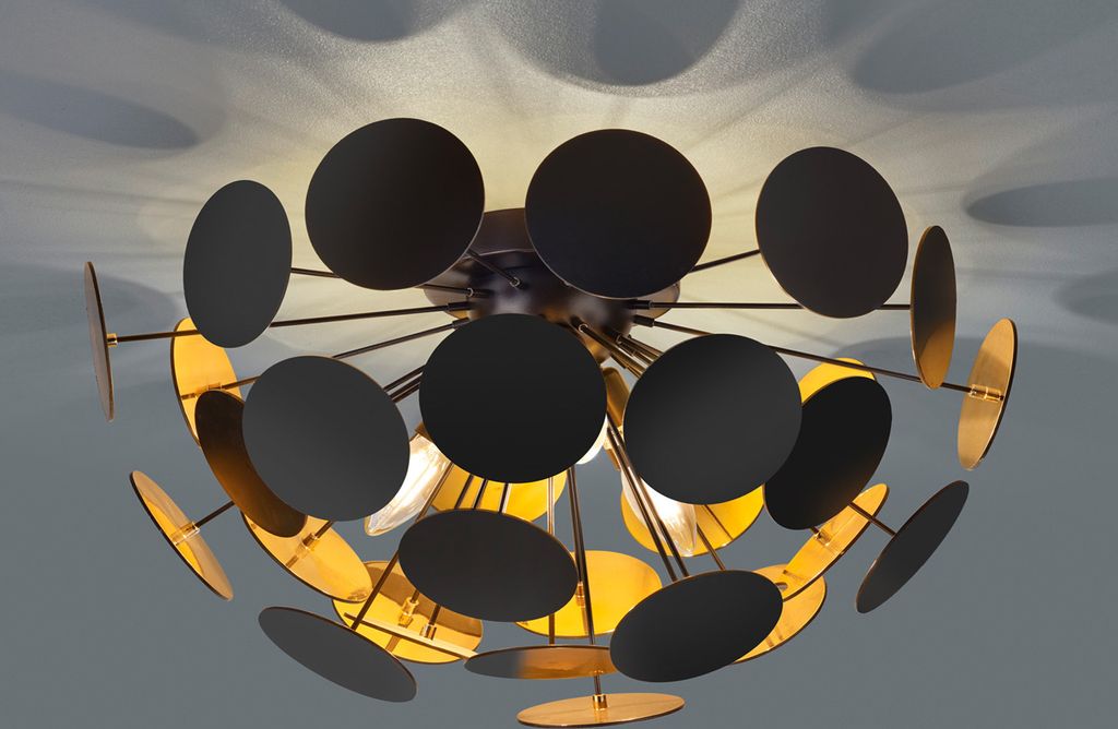 TRIO Deckenanbauleuchte 3x40W Discalgo sw mt E14 IP20