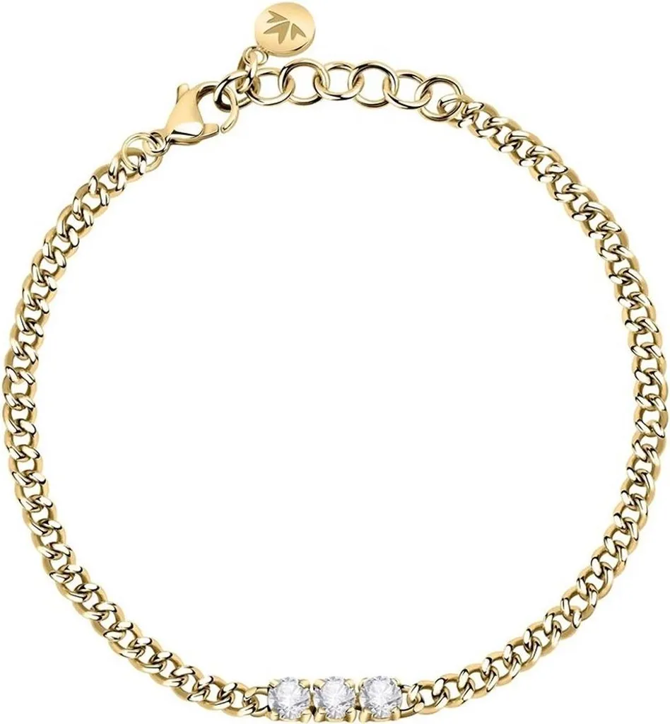 Bracelet femme en métal doré et cristaux brillants Poetica SAUZ12