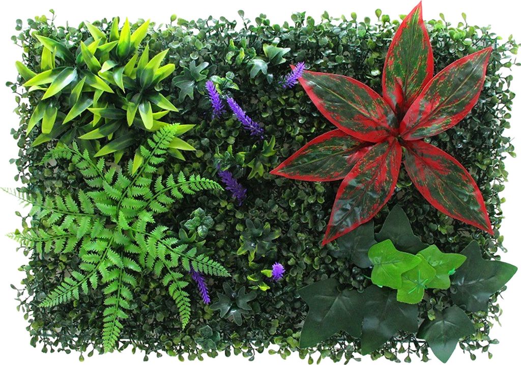 40x60CM Künstliche Pflanzen Wandpaneel Realistisches Gefälschtes Grün Gras Wand Hintergrund Dekoration Indoor Outdoor Garten Privatsphäre Hinte...