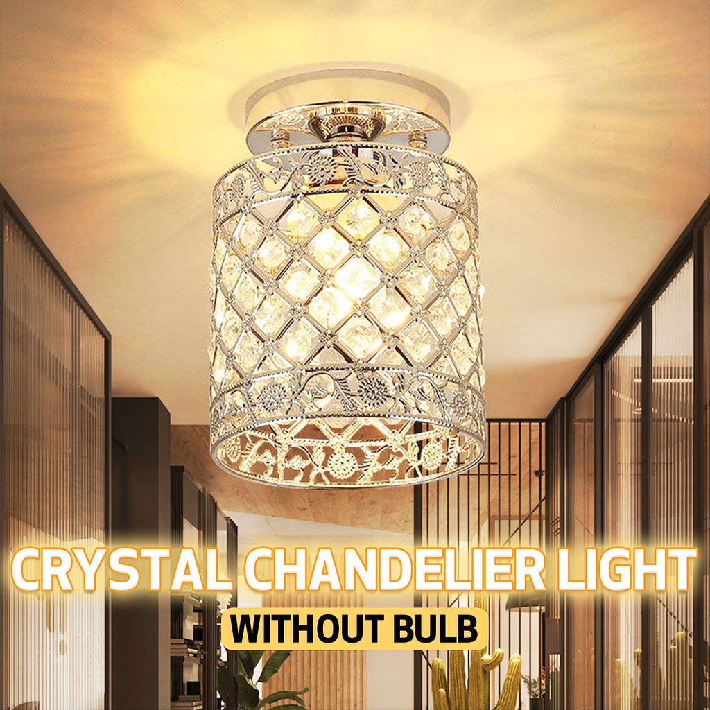 12W LED Wohnzimmer Schlafzimmer Flur Decken Lampe Kristalle klar Lüster Leuchte 