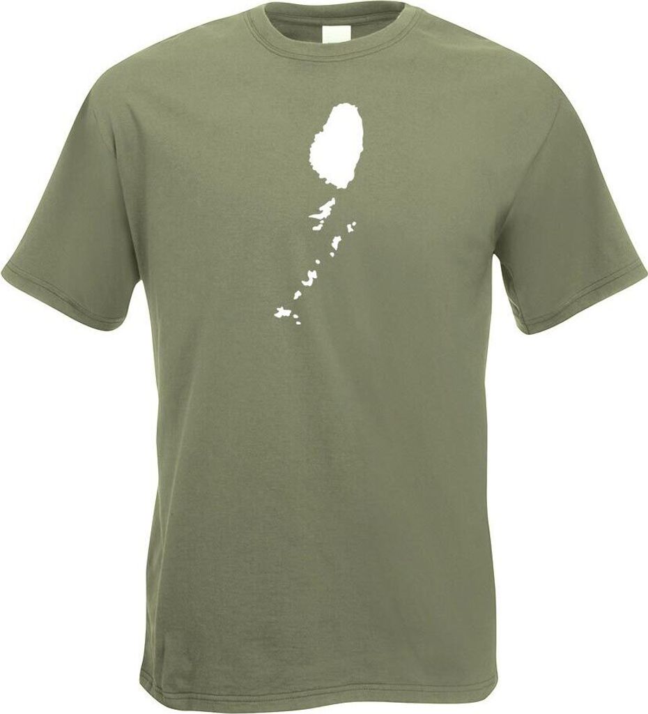 Kiwistar - T-Shirt - Olive - St. Vincent und die Grenadinen Herren Funshirt Bedruckt Design Sprüche Spruch Motive - mit Motiv Bedruckt - Funshirt ...
