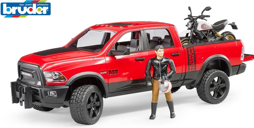 Bruder 2502 Terénne auto RAM s motocyklom a figúrkou Obrázok produktu 