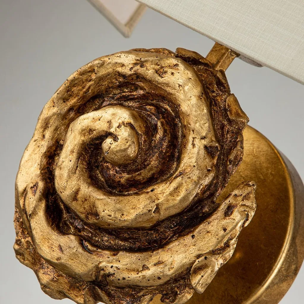 Applique murale dorée scintillante Swirl résine résistante IP20 E27 - 9