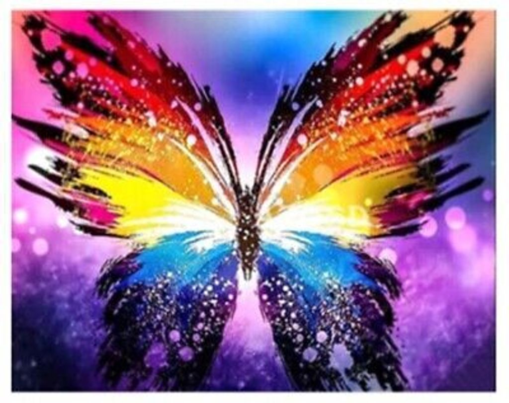 40x30 cm Diamanten Malerei Zum Selbermachen DIY Diamond Painting Schmetterling