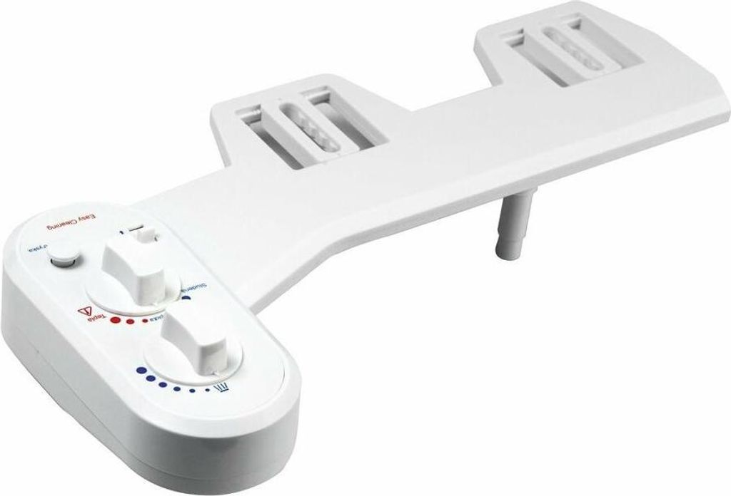 Aqualine EASY CLEANING Dusch-WC Aufsatz für Kalt- und Warmwasser, Polypropylen