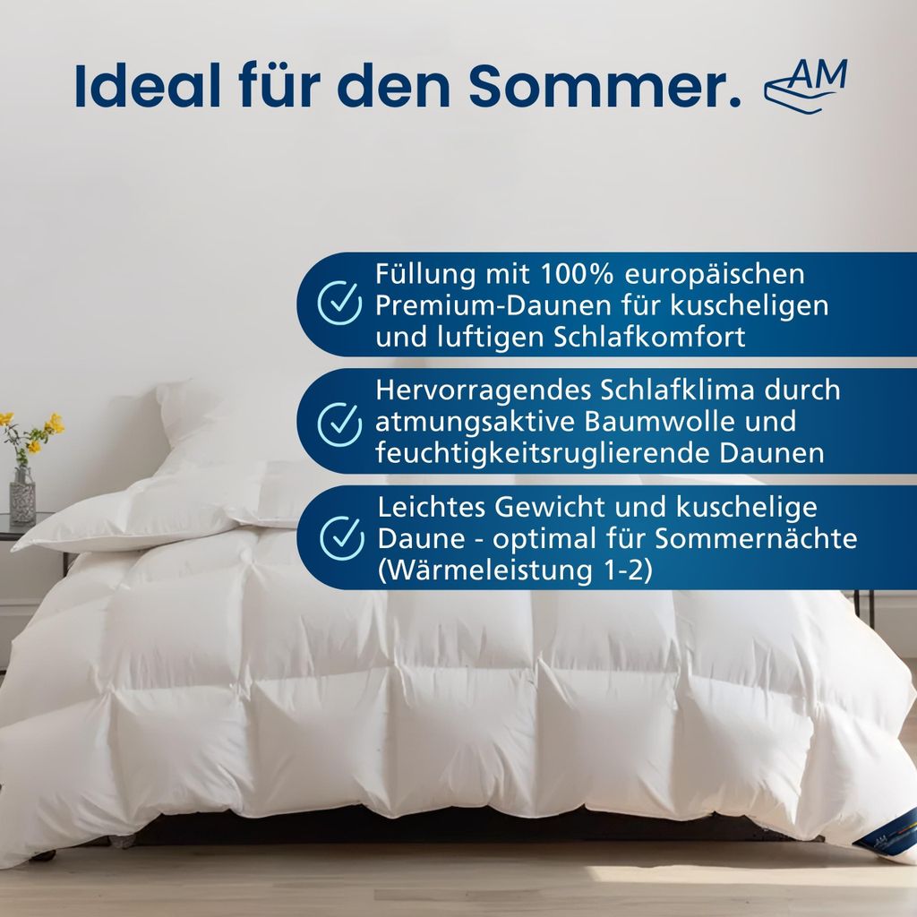 DormiGood | Premium Daunendecke | 2er Set 155x220 cm | Produktbild 