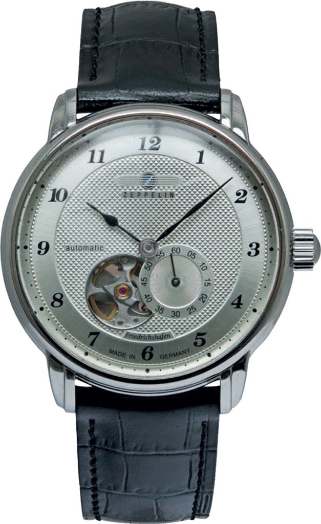 Zegarek męski ZEPPELIN 8566-4 czarny klasyczny open heart Zdjęcie produktu 