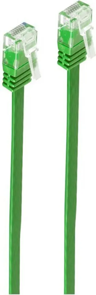 Cavo LAN Verde 0,25 m Piatto Cat.6 | Patch Cord Slim per Casa e Ufficio