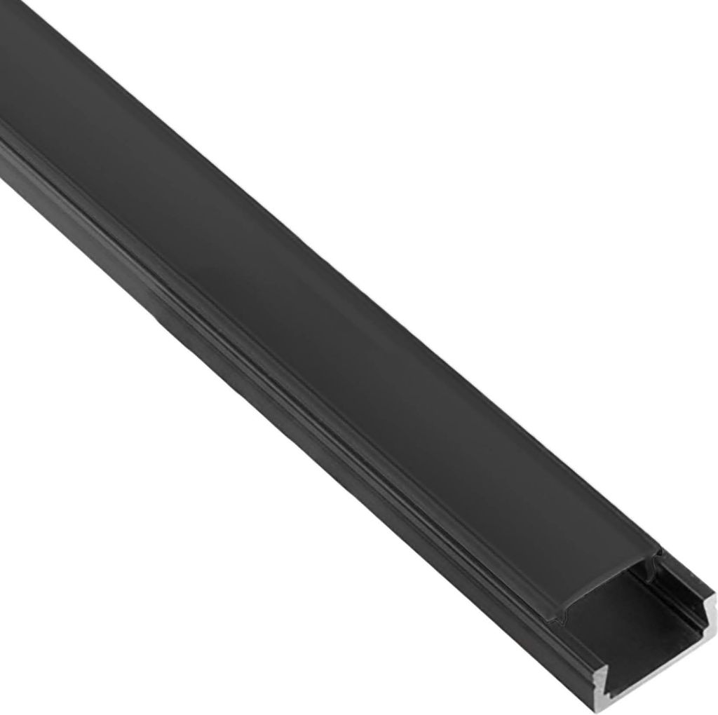 A15 LED Profil Schwarz 2m Abdeckung schwarz Produktbild 