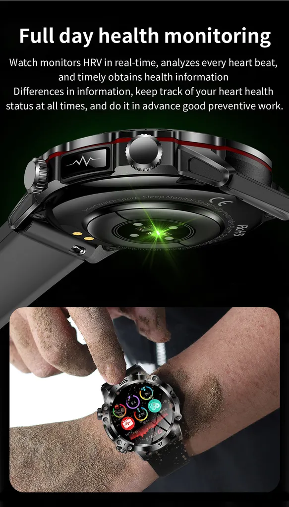 Smartwatch AMOLED ET482 Écran 1,43 Pouces avec Traqueur de Santé Bleu - 12