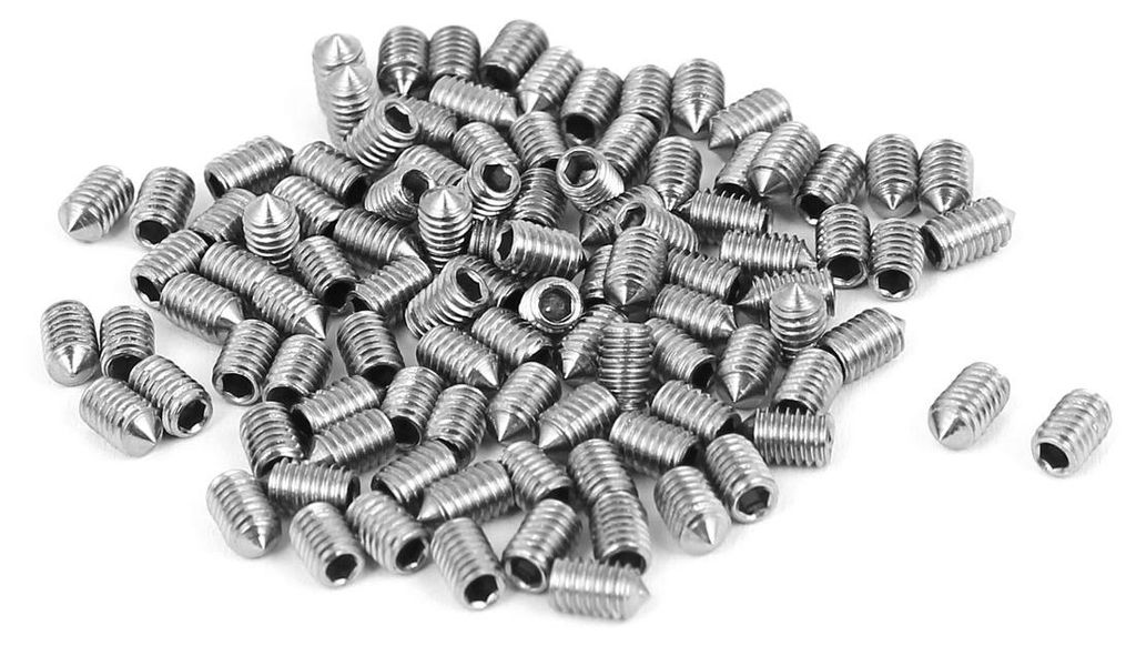 100Stk M3x5mm Edelstahl Kegel Grub Schrauben Innensechskant Gewinde Stift DE de