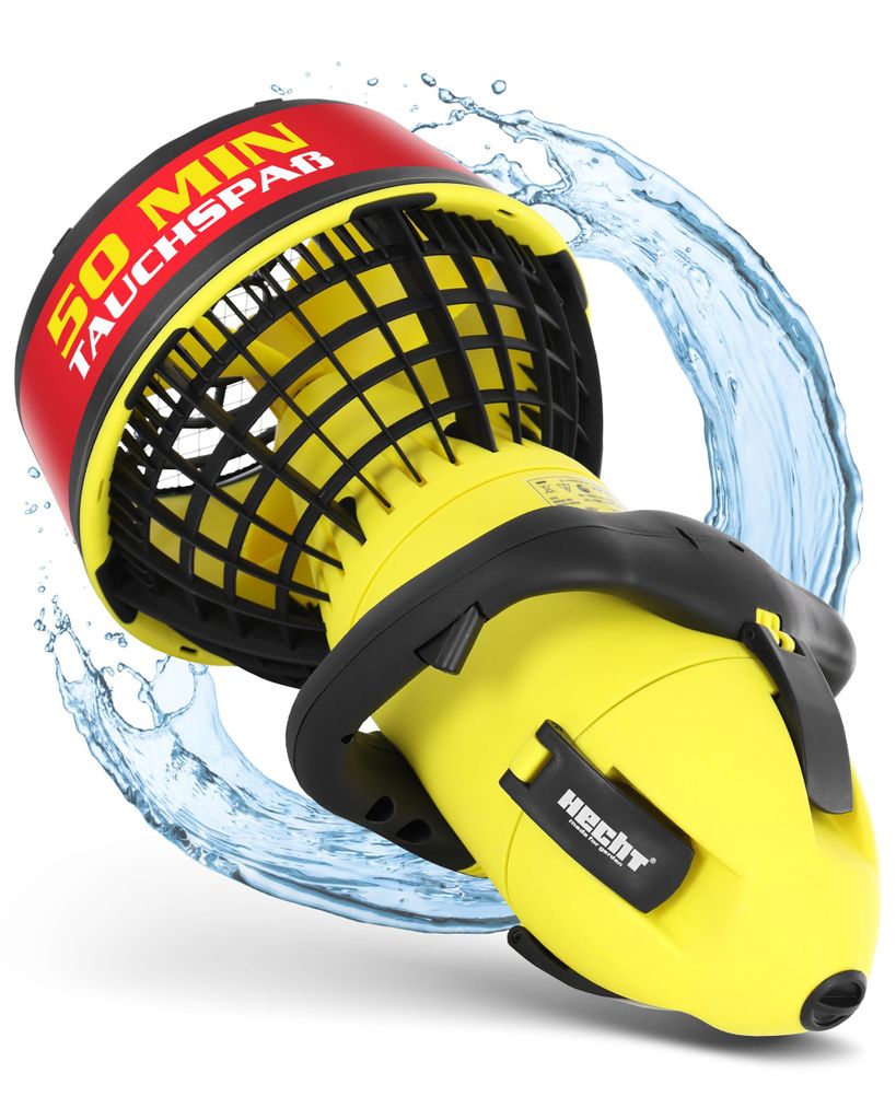 HECHT Wasser Scooter 4499 | 500W | bis 5,2 km/h Unterwasser | 50 min Laufzeit | mit Akku & Ladegerät