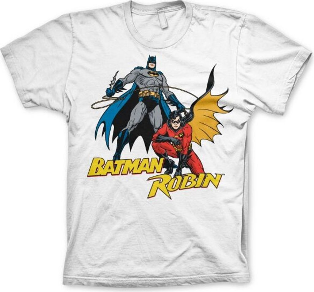 Batman & Robin T-Shirt - Small - White