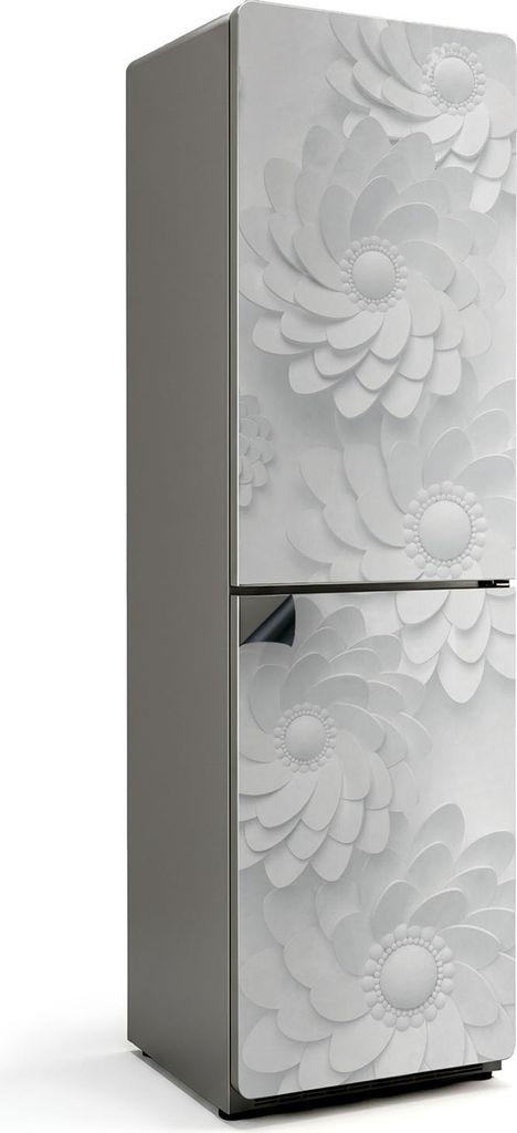 3D-Blumenmuster – Magnetische Kühlschrank Abdeckung – Dekorfolie magnetisch Küche – Kühlschrank Magnet Deko – selbstklebende Magnettafel...