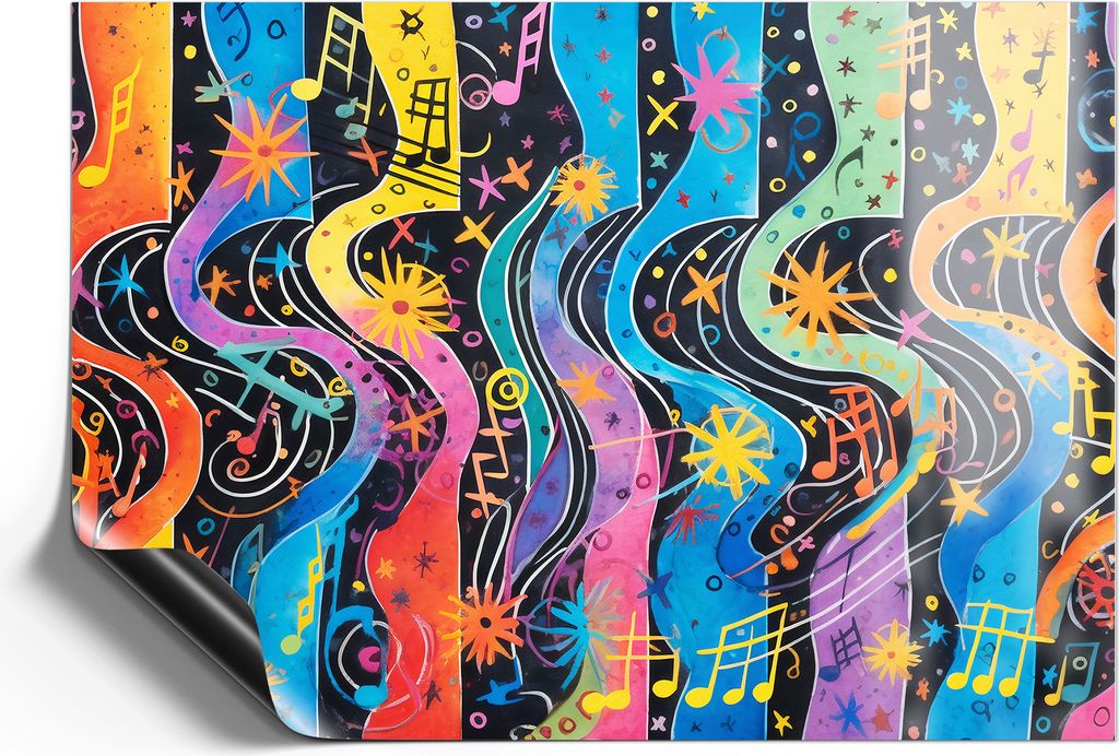 DEQORI Magnetmatte Universal 59x42 cm (A2) 'Klangwellenfarben' Magnetfolie Kalender Planer