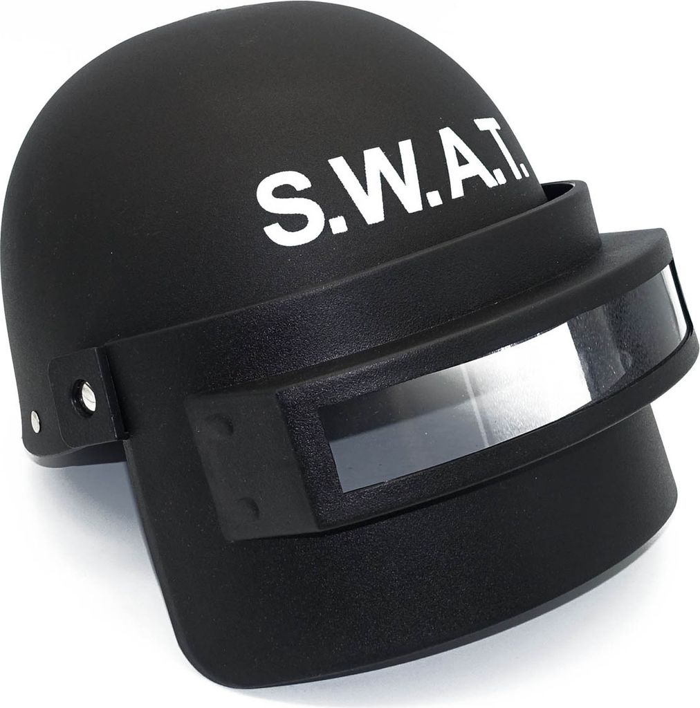 SWAT Helm Polizei Police Kopfbedeckung Karneval Kostüm Produktbild 