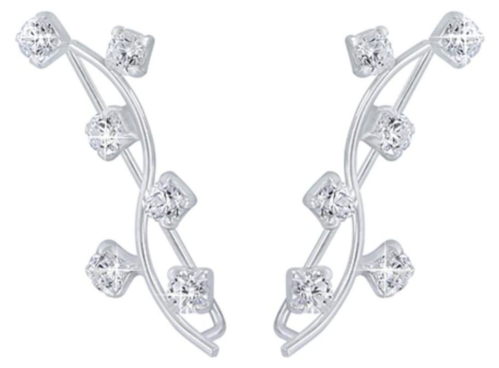Ohrklemmen 925 Silber Zirkonia Ohr Kletterer Ear Climber Produktbild 