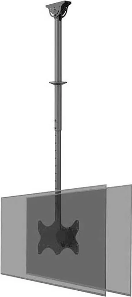Support TV Sol sans perçage 2 Écrans 23-43 pouces Hauteur 156cm Noir - 7