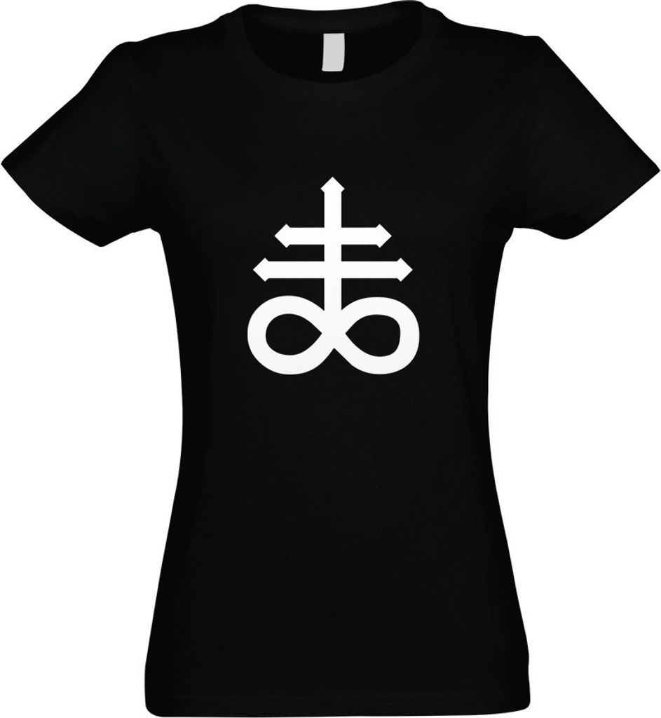 Kiwistar - T-Shirt tailliert - Damen - schwarz - The Leviathan Cross - mit Motiv Bedruckt - Funshirt Design - Sport - Freizeit - Damen - L