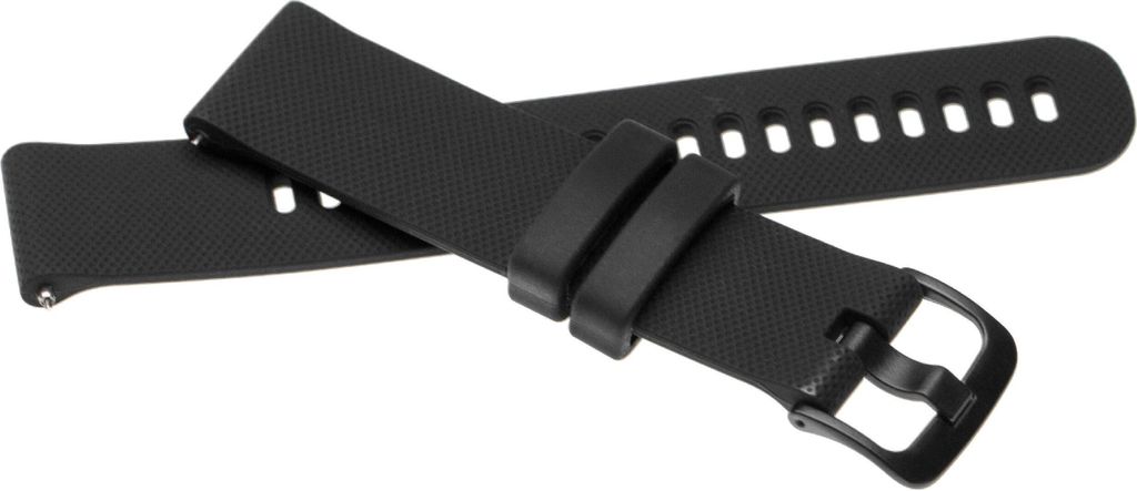 vhbw Ersatz Armband kompatibel mit Garmin Vivomove 3 Fitnessuhr, Smartwatch - 12,1 + 9,2 cm Silikon schwarz