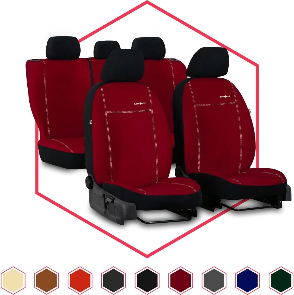 Rinnovamento Interni Citroen Saxo - Coprisedili Universali Rossi Luxury