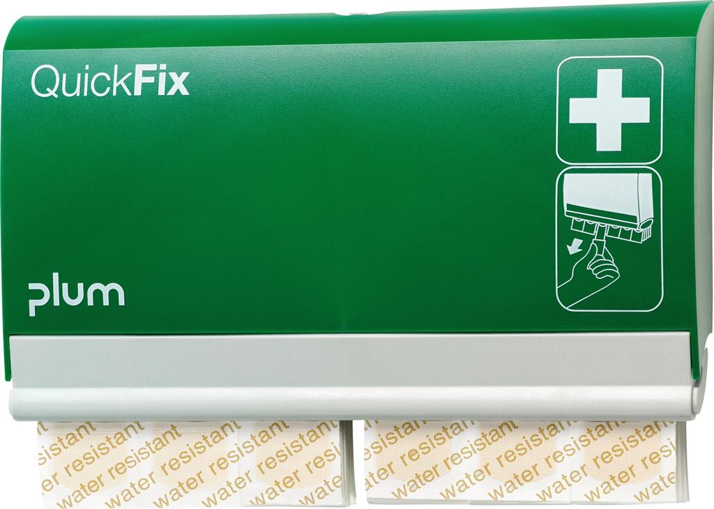 Pflasterspender QuickFix 1 B232,5xH133,5xT33ca.mm grün PLUM