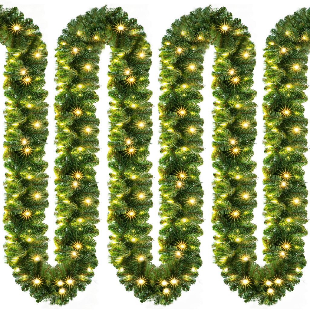 CASARIA Weihnachtsgirlande mit Beleuchtung 5m 100 LEDs Produktbild 